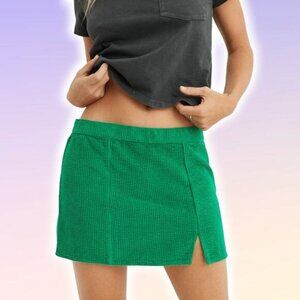 AERIE Corduroy Green Mini Skirt Sz Small
